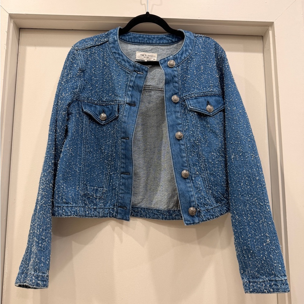 rag & bone Speckled Blue Jean Jacket